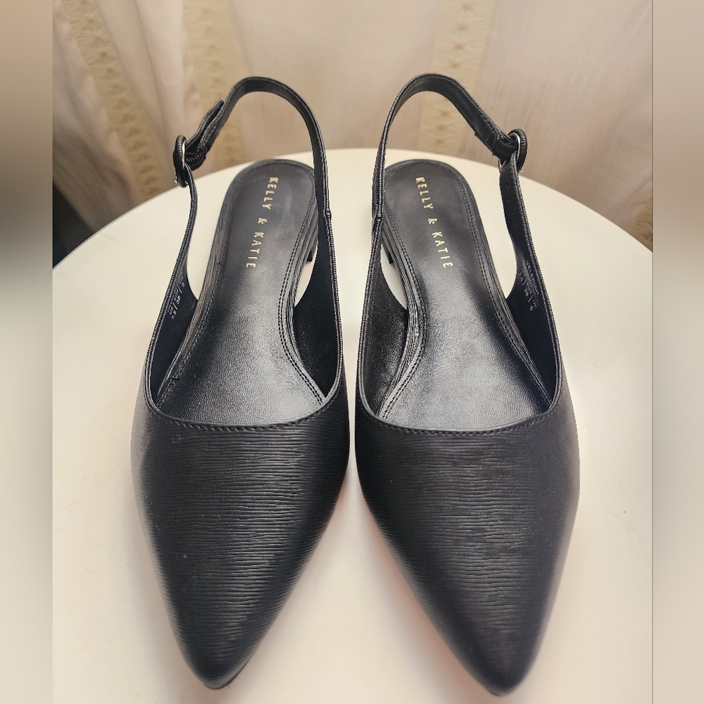 Black Slingback Flats